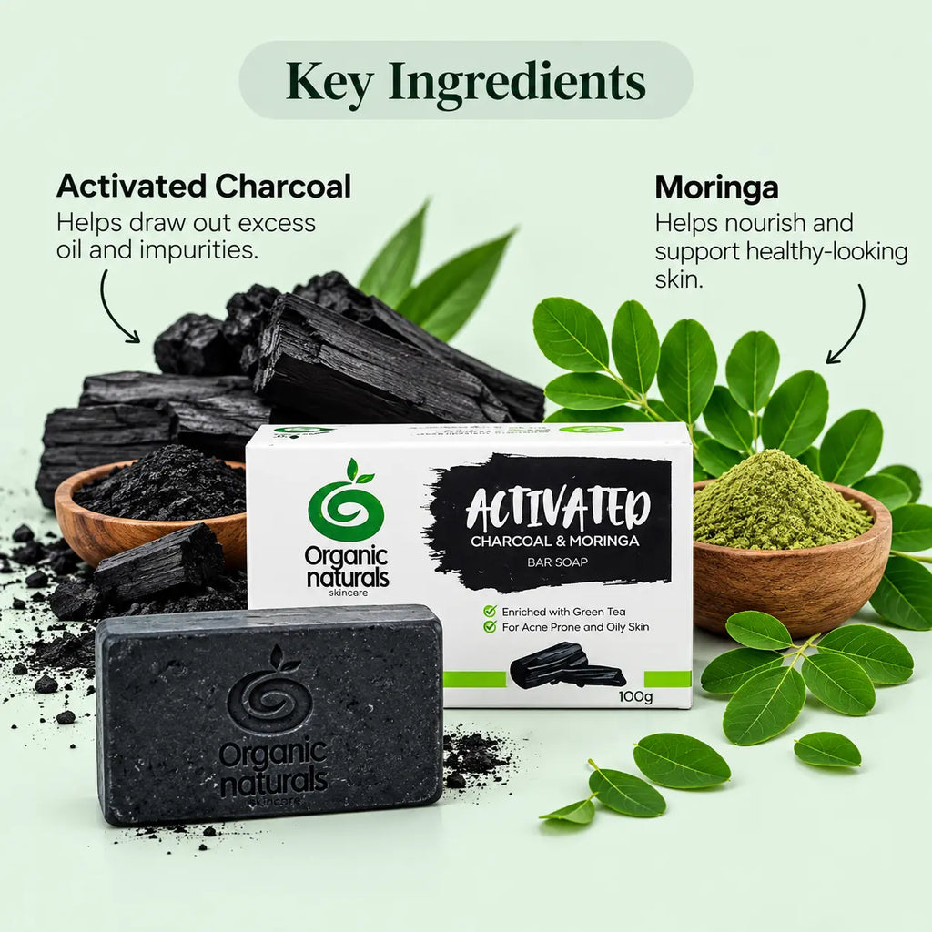 Activated Charcoal & Moringa Bar Soap